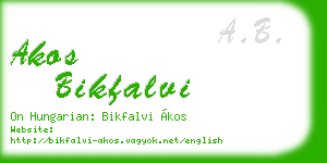 akos bikfalvi business card